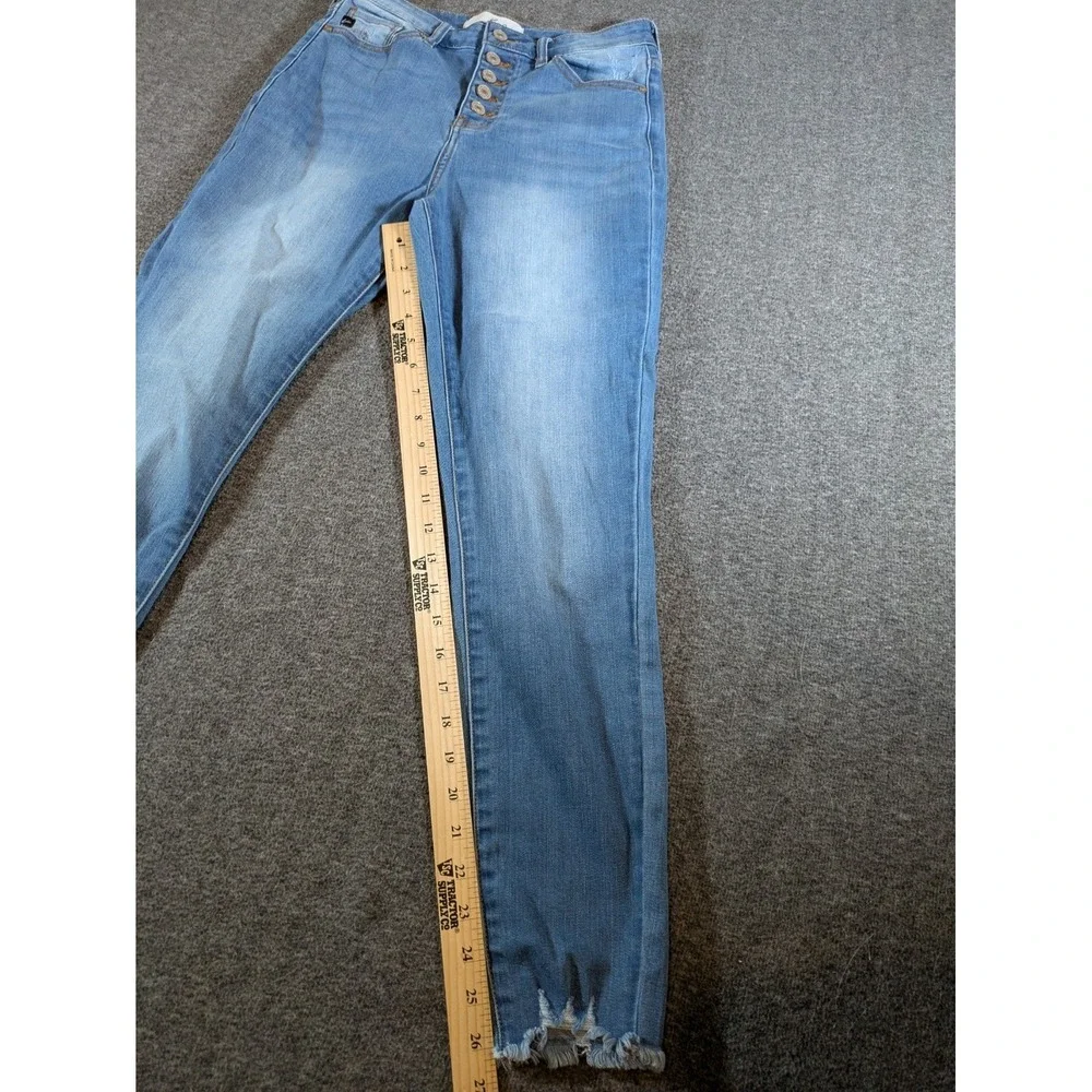 KanCan‎ Jeans Women's 7/27 Button Fly Denim Blue Estilo